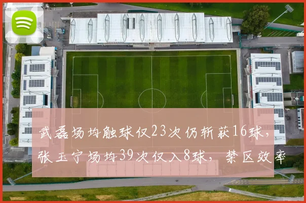 武磊场均触球仅23次仍斩获16球，张玉宁场均39次仅入8球，禁区效率差距肉眼可见